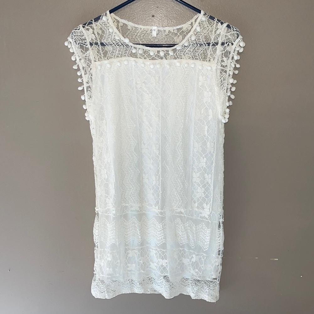 Ladies M Tunic Lined Lace Dress or Top